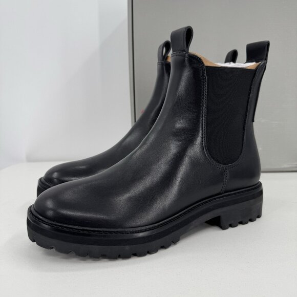 Everlane The Lug Chelsea Boot in Black size 8 Women's Leather Ankle Chunky Sole - Picture 12 of 16